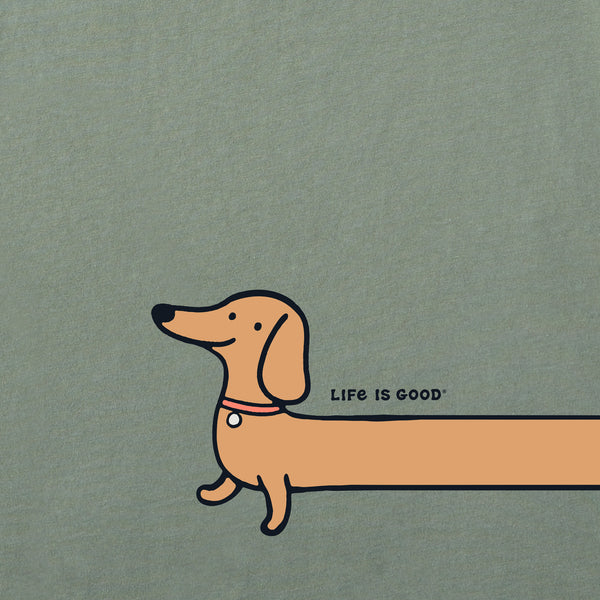 Life Is Good Women's Weenie Dog Short Sleeve Crusher Boxy Tee