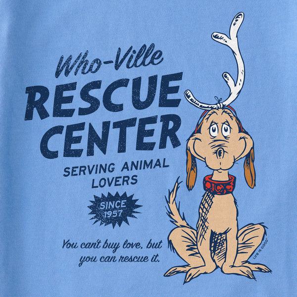 Life Is Good Women's WhoVille Rescue Center In Color Short Sleeve Crusher Tee