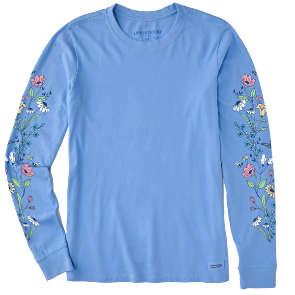 life is good Women's Wildflowers and Bees Long Sleeve Crusher Tee