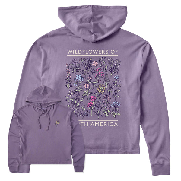 life is good Women's Wildflowers of North America Crusher Boxy Hoodie