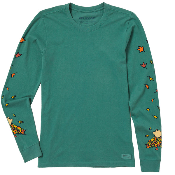 life is good Women's Winnie Falling Leaves Long Sleeve Crusher Tee