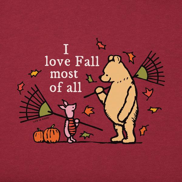 Life Is Good Women's Winnie I Love Fall Most Of All Long Sleeve Crusher Tee