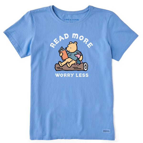 life is good Women's Winnie Read More Worry Less Short Sleeve Crusher Tee