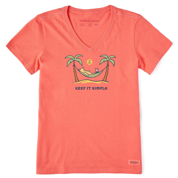 life is good Women's Winnie u0026 P Hammock Short Sleeve Crusher Vee
