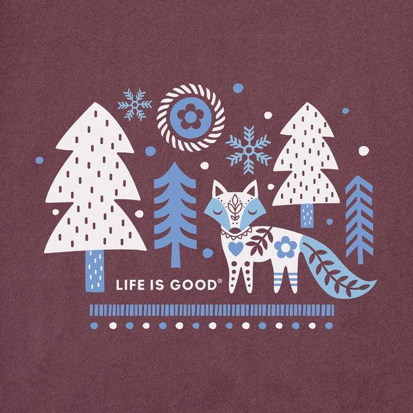 Life Is Good Women's Winter Fox Long Sleeve Crusher Tee