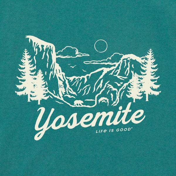 Life Is Good Women's Yosemite Hand Drawn Scene Short Sleeve Crusher Tee