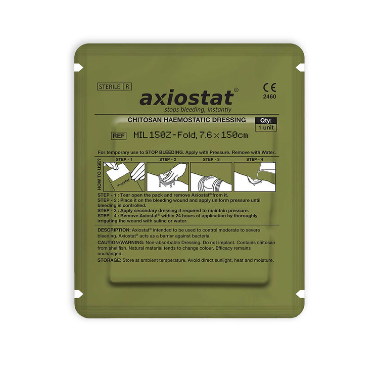 lifesystems Axiostat Chitosan Haemostatic Z-Folding Dressing