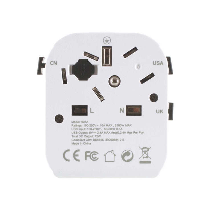 Lifesystems USB UK-World Travel Adapter