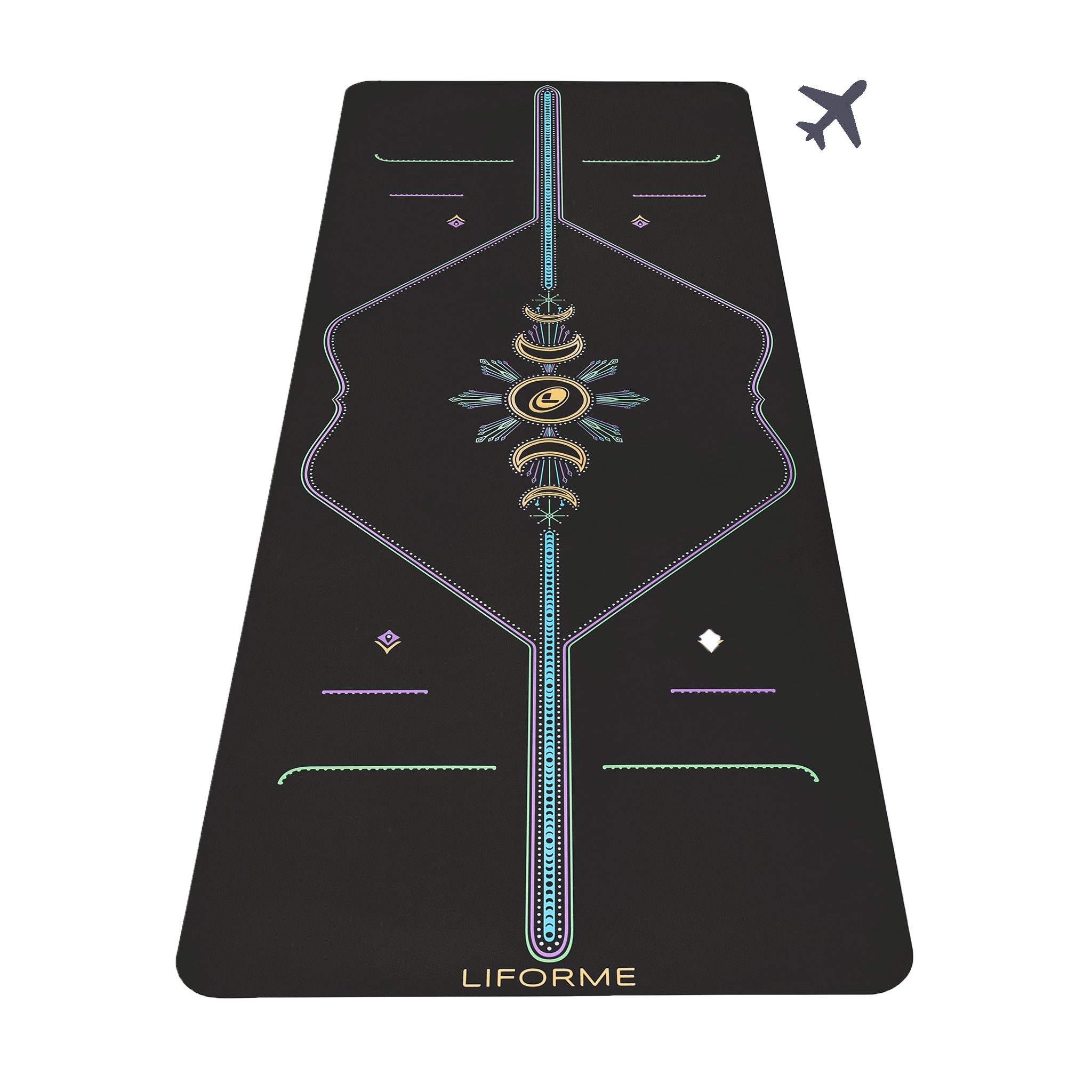 liforme Liforme Cosmic Moon Yoga Mat & Travel Mat Bundle