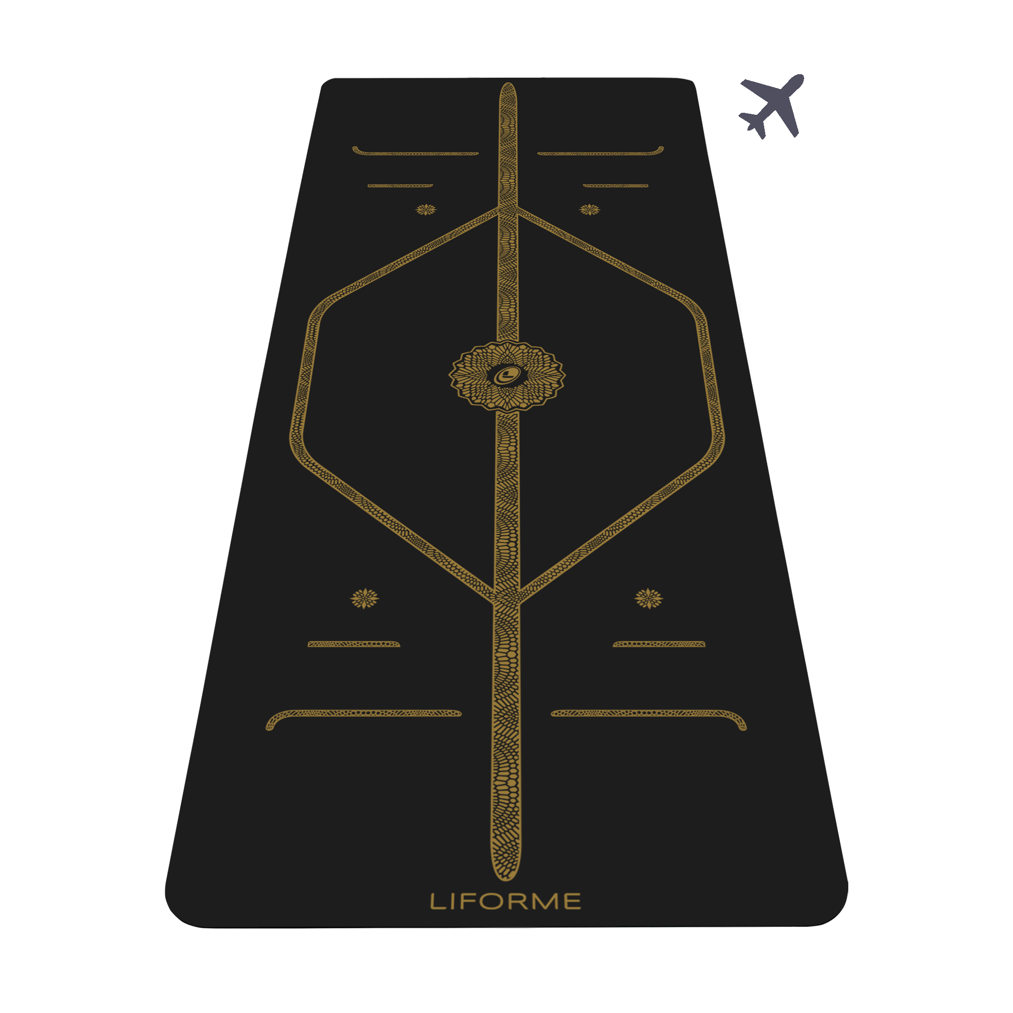 liforme Liforme Black & Gold Travel Yoga Mat