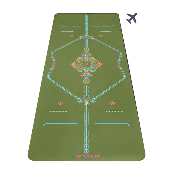 Liforme Liforme Mindful Garden Yoga Mat & Travel Mat Bundle