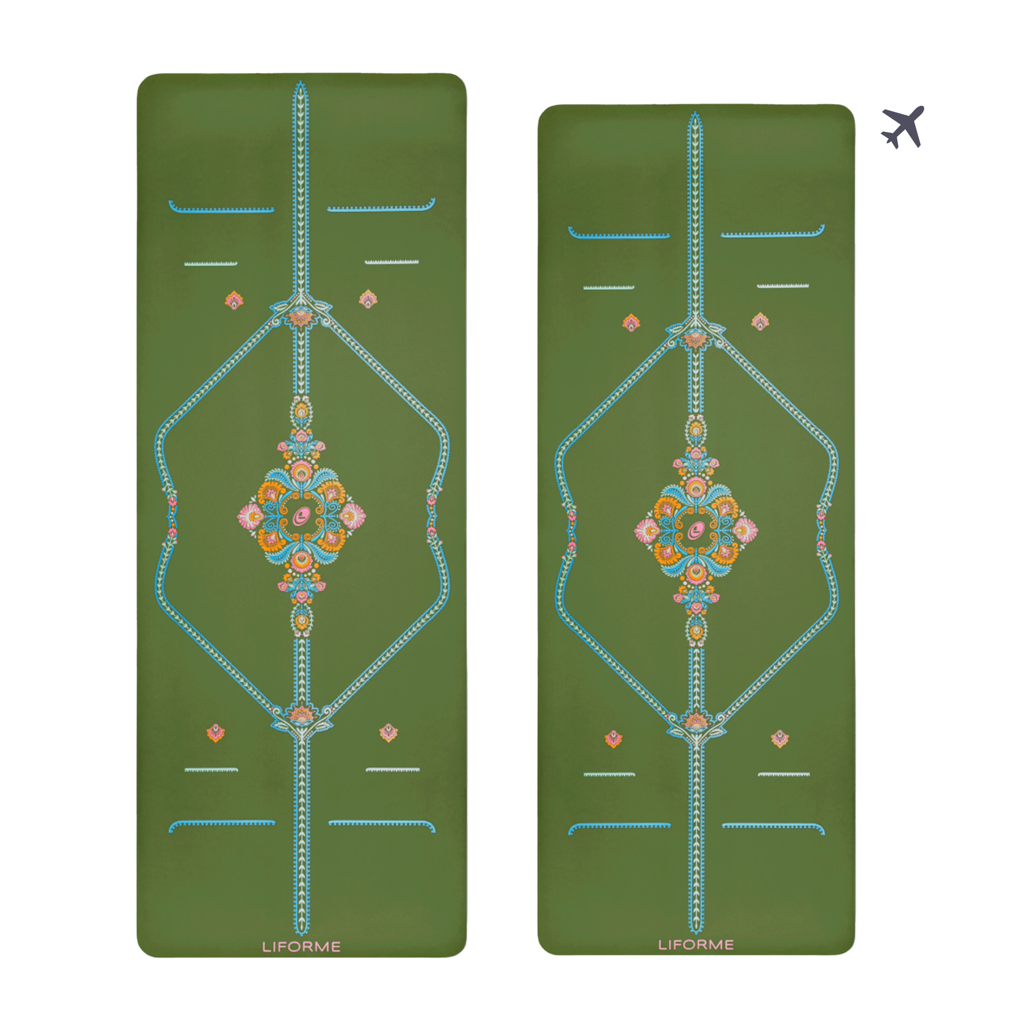 liforme Liforme Mindful Garden Yoga Mat & Travel Mat Bundle