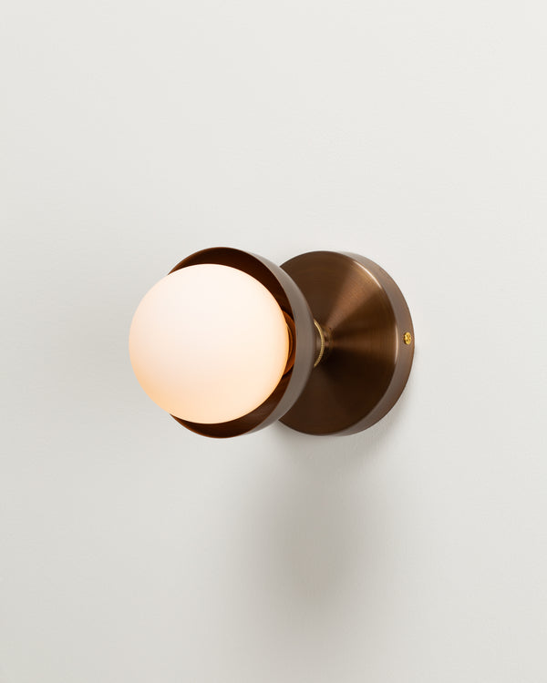 Lights Of London Dark Bronze Dome Sphere Wall Light
