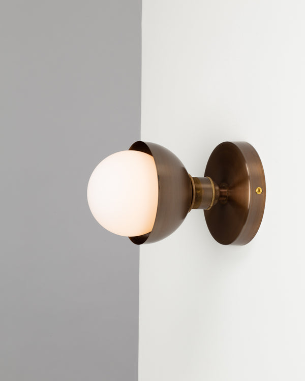 Lights Of London Dark Bronze Dome Sphere Wall Light