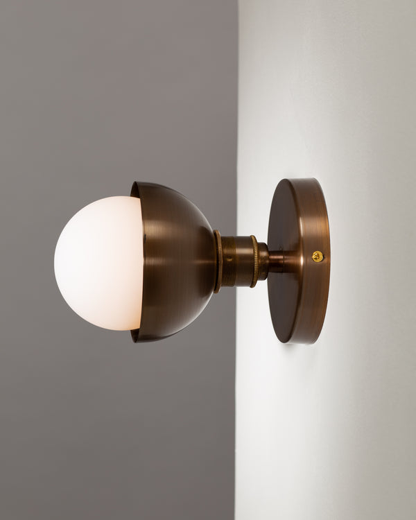 Lights Of London Dark Bronze Dome Sphere Wall Light