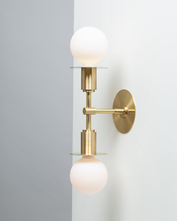 Lights Of London Double Sphere Disc Flush Mount Wall Light Sconce