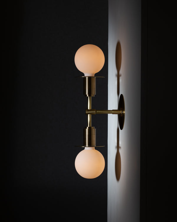 Lights Of London Double Sphere Disc Flush Mount Wall Light Sconce