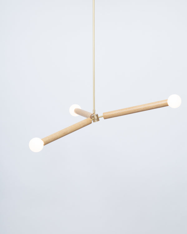 Lights Of London English Oak Tilt Dim To Warm Sphere Pendant