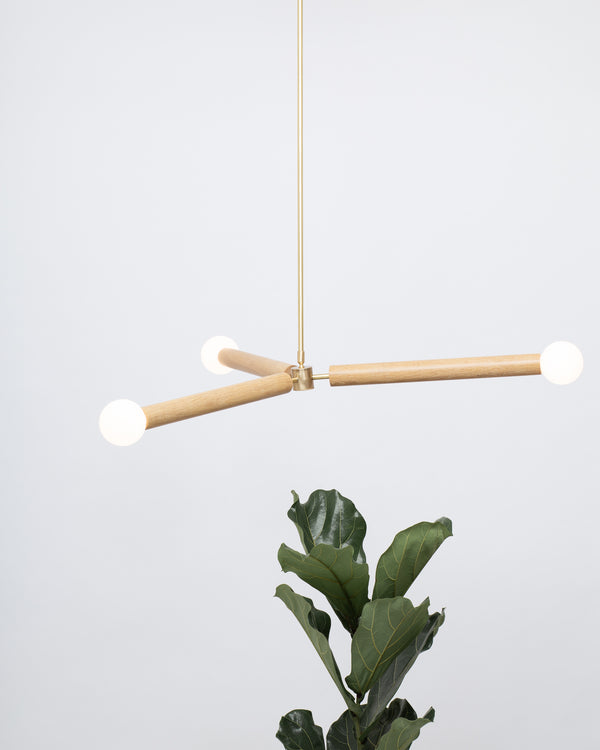 Lights Of London English Oak Tilt Dim To Warm Sphere Pendant
