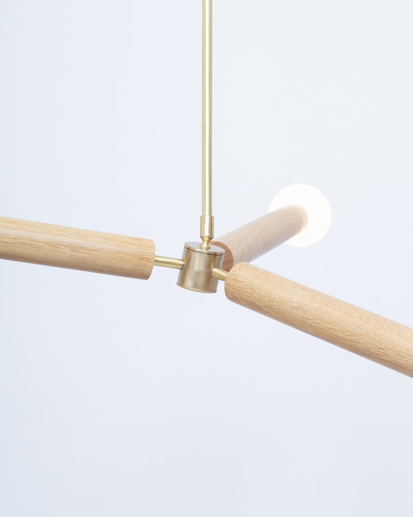 Lights Of London English Oak Tilt Dim To Warm Sphere Pendant