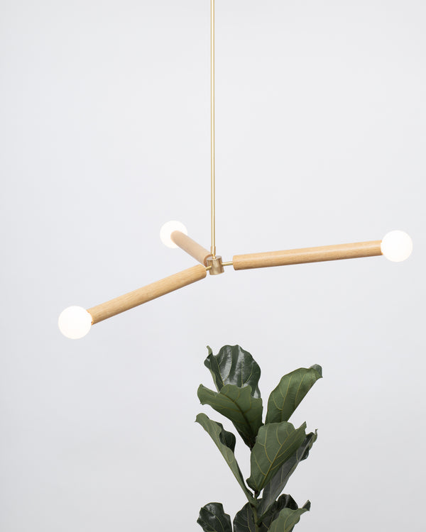 lights of london English Oak Tilt Dim to Warm Sphere Pendant