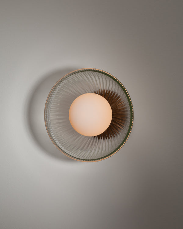 Lights Of London Holophane Dome Sphere Bronze Wall Light