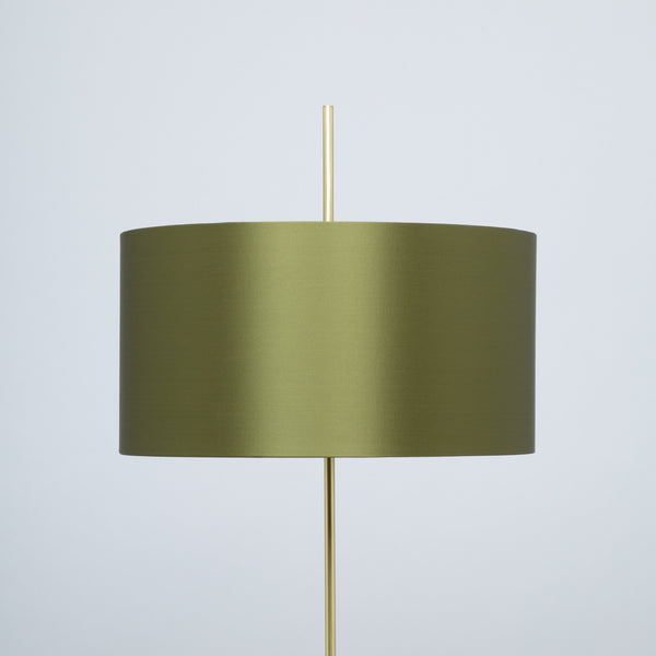 Lights Of London AVOCADO SATIN SILK OAK FLOOR LAMP