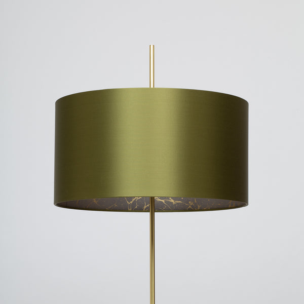 Lights Of London AVOCADO SATIN SILK OAK FLOOR LAMP
