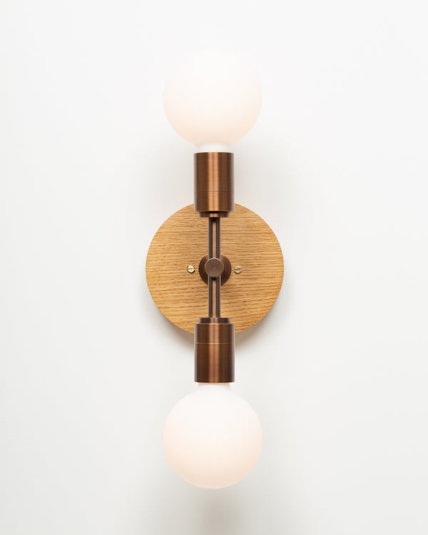 lights of london Double Sphere Bronze Oak Mount