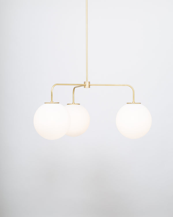 Lights Of London Large Matte Sphere Brass Pendant