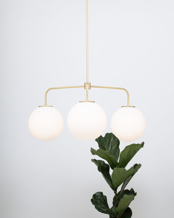 Lights Of London Large Matte Sphere Brass Pendant