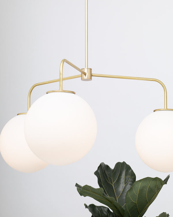 Lights Of London Large Matte Sphere Brass Pendant