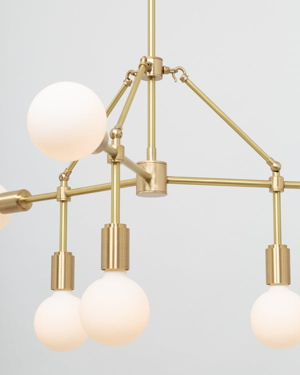 Lights Of London Three Arm Six Sphere Chandelier