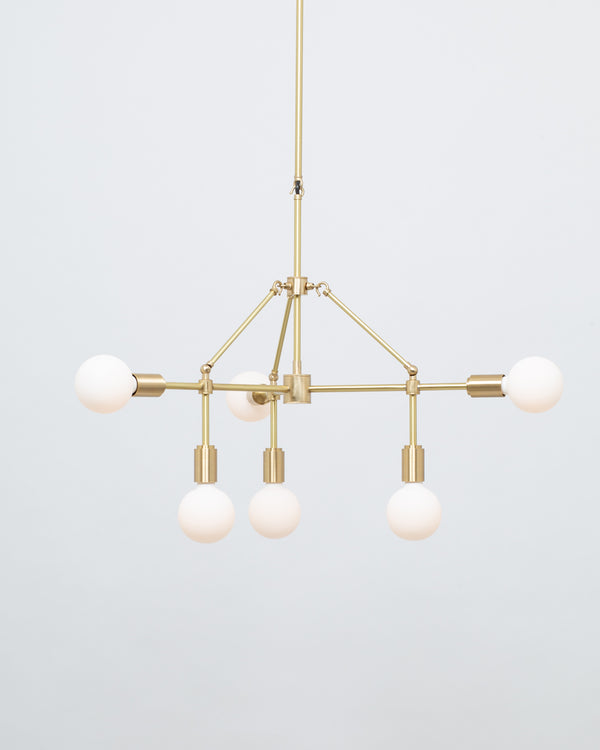 lights of london Three Arm Six Sphere Chandelier