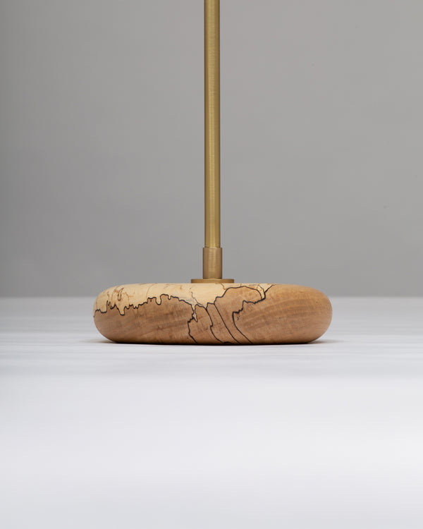 Lights Of London Pebble Smoked Oak Disc Sphere Table Lamp