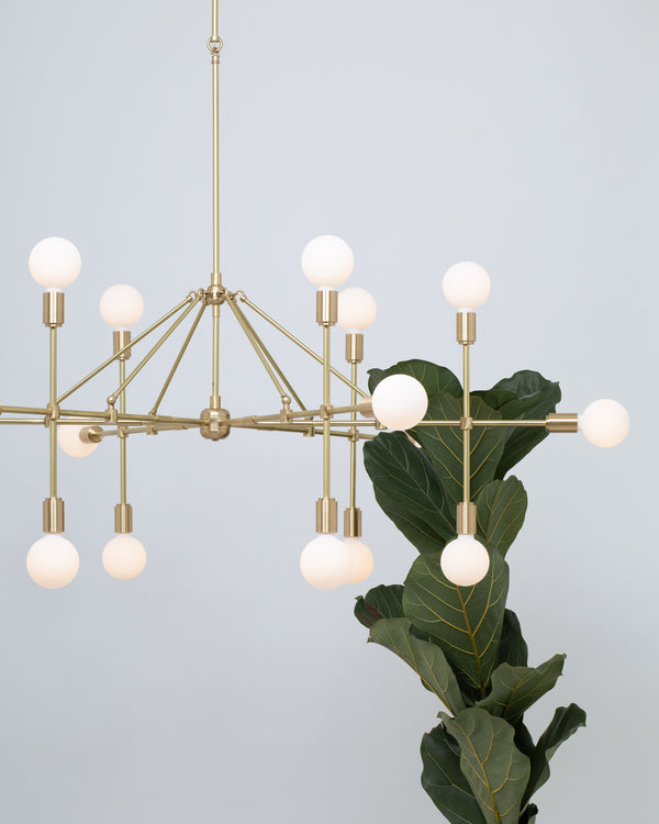 lights of london Six Arm Eighteen Sphere Lobby Chandelier