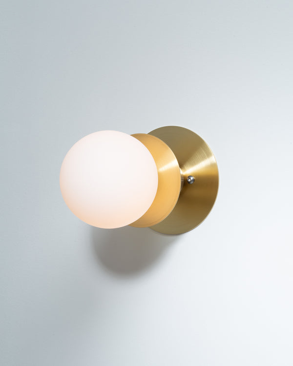 lights of london Sphere Disc Flush Mount Wall Sconce