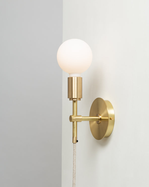 Lights Of London Sphere Stem Wall Mount Sconce Integrated Dimmer