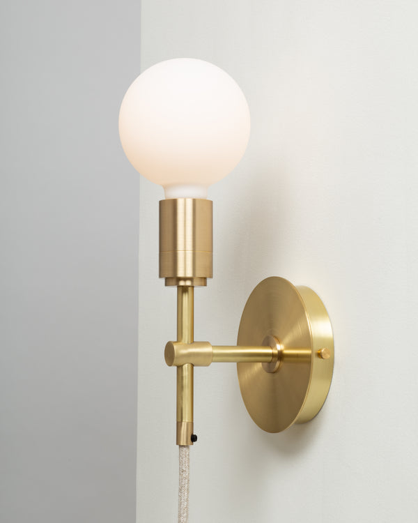 Lights Of London Sphere Stem Wall Mount Sconce Integrated Dimmer