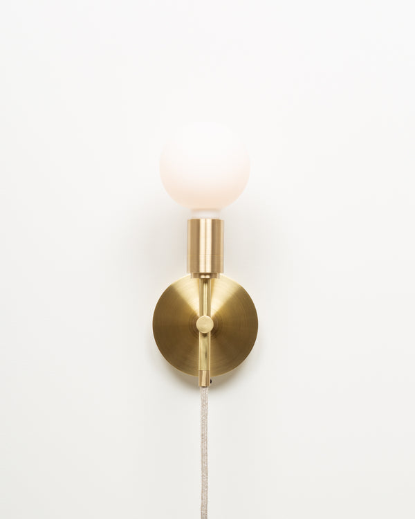 lights of london Sphere Stem Wall Mount Sconce Integrated Dimmer