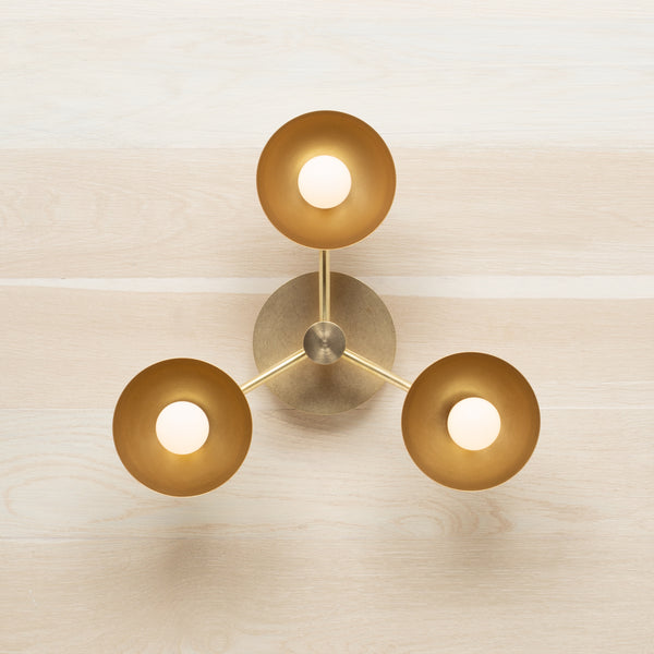 lights of london Triple Half Cup Dome Wall Sconce Tala Sphere I