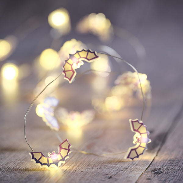 lights4fun 20 Halloween Bat LED Micro String Lights