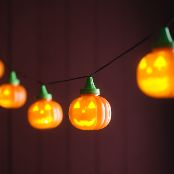Lights4fun 6 Animated Halloween Pumpkin LED String Lights