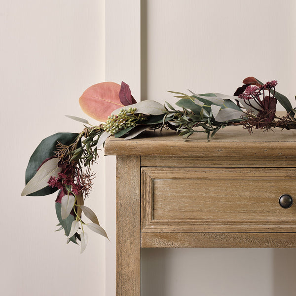 Lights4fun 1.5m Crisp Leaf Autumn-Winter Garland