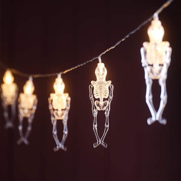Lights4fun 10 Skeleton Halloween String Lights