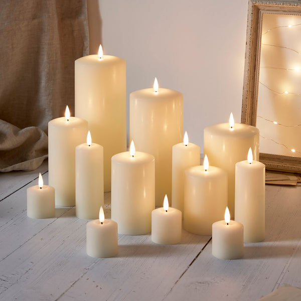 Lights4fun 13 TruGlow® Ivory LED Candles