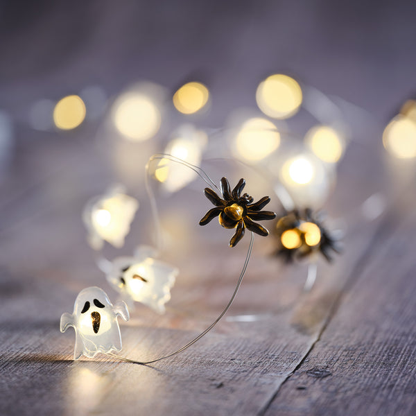 lights4fun 20 Ghost & Spider LED Micro String Lights