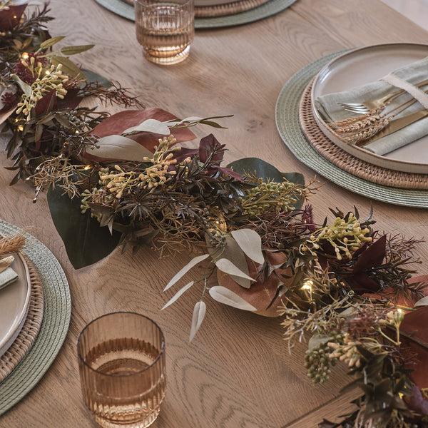 lights4fun 2m Pre Lit Autumn Winter Garland