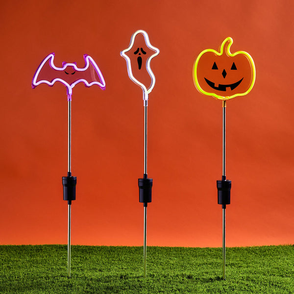 lights4fun 3 Neon Halloween Garden Stake Lights