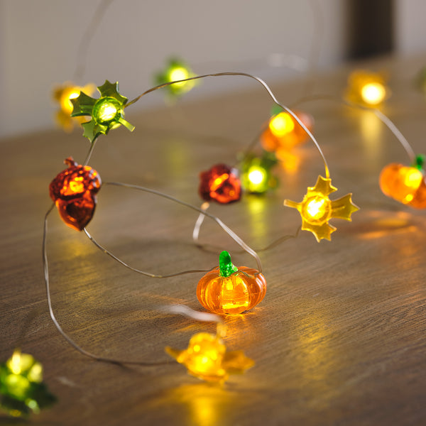 lights4fun 30 Autumnal Micro LED String Lights